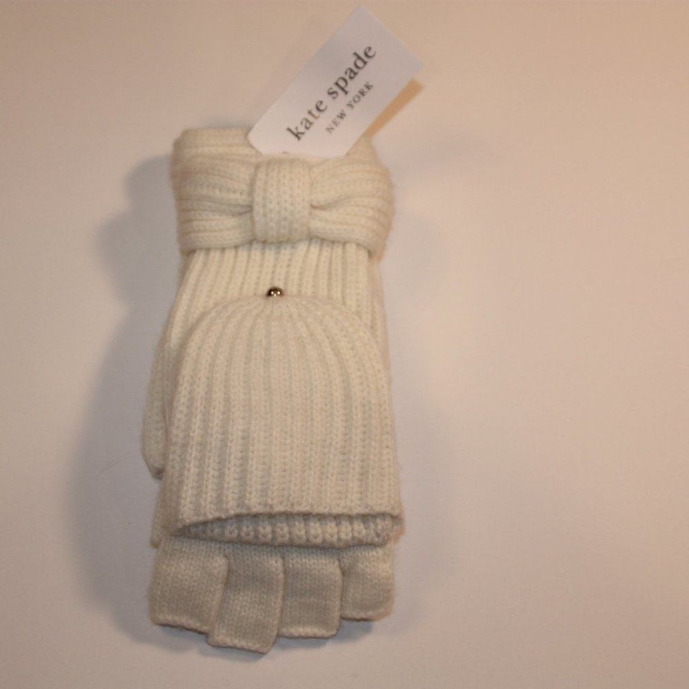 Kate Spade White Pop Top Gloves (W/ Tags)